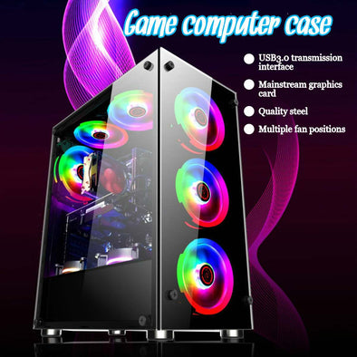 Gamer Cooling Desktop Computer Mainframe Case 350x290x410mm For ATX/ m-atx/mini-itx Motherboard Support 8 Fans