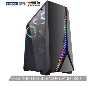 IPASON P24 i5 9400F 6 core/ASUS GTX1660 6G/ASUS B365M/240G SSD/ 8G PUBG game Desktop computer Gaming PC