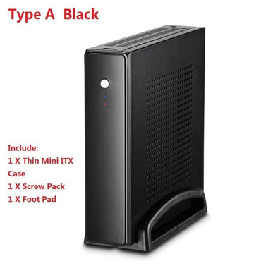 ET-4 Thin Mini ITX Cases USB2.0 2.5 inch HDD SSD SGCC Computer Gaming PC Desktop Chassis Quiet SECC For Motherboard Below 20 mm